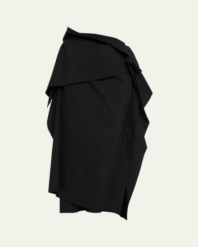 Collapsing Sculpture Sheath Maxi Skirt